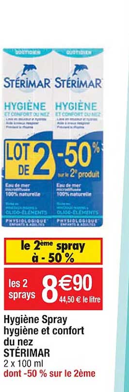 Hygiène Spray Hygiène Et Confort Du Nez Stérimar
