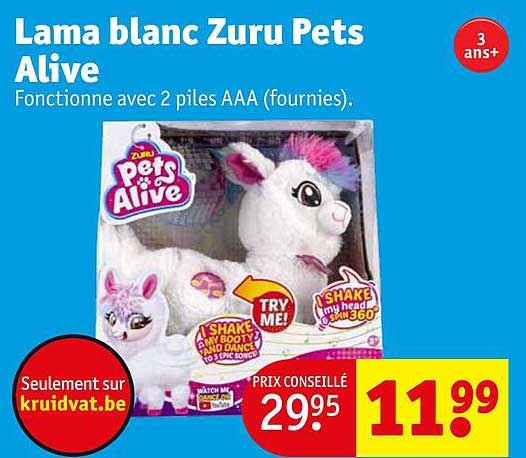 Lama Blanc Zuru Pets Alive