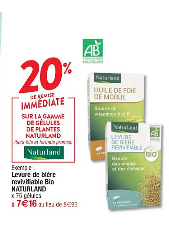 levure de bière revivifiable bio naturland