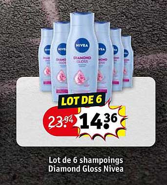 Lot De 6 Shampoings Diamond Gloss Nivea