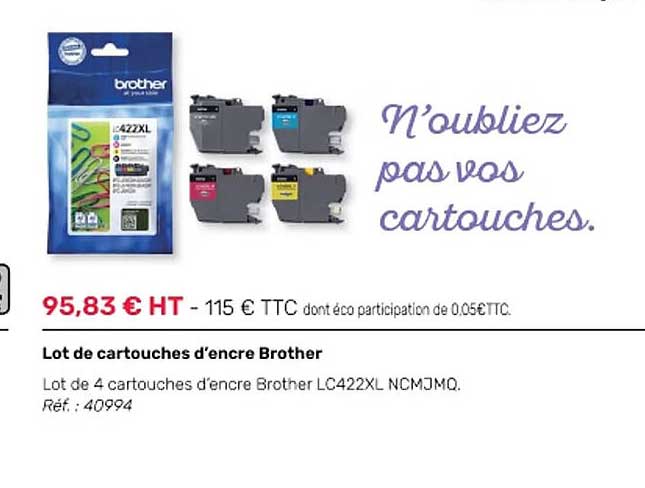 lot de cartouches d'encre brother