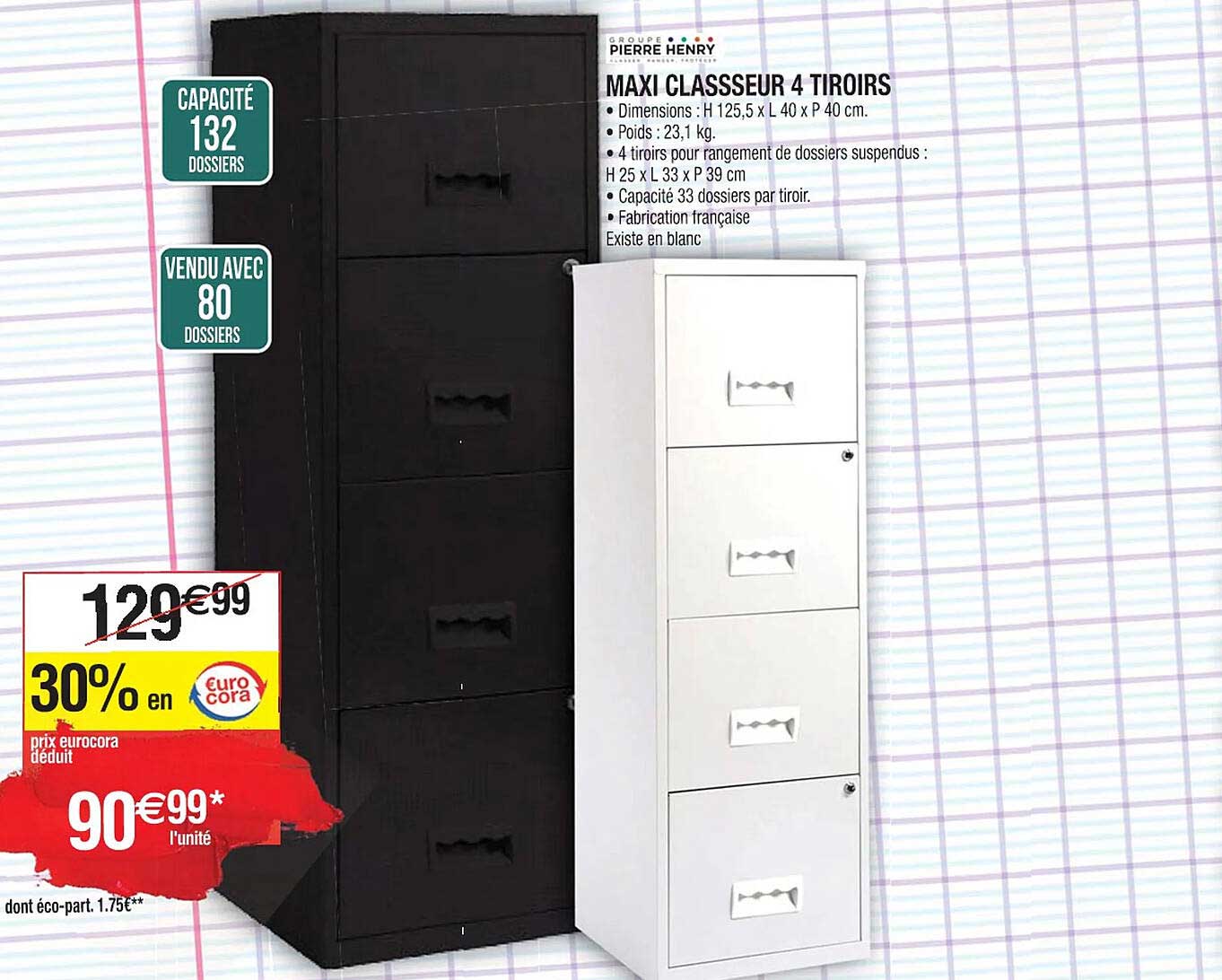 Maxi Classeur 4 Tiroirs Pierre Henry