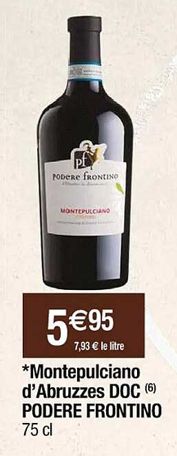 montepulciano d'abruzzes doc podere frontino