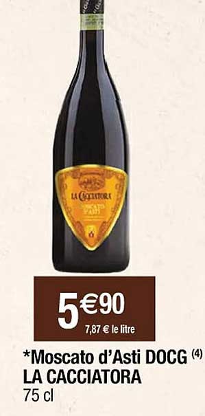 moscato d'asti docg la cacciatora