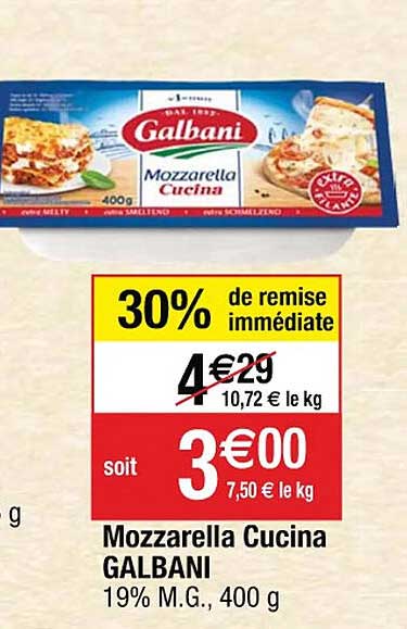 mozzarella cucina galbani