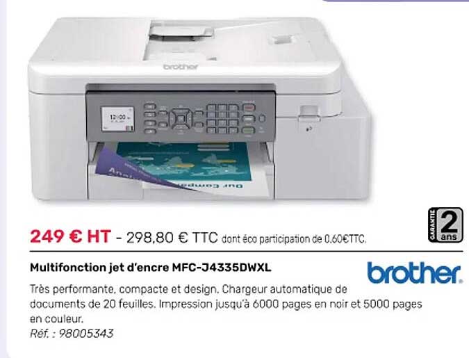 multifonction jet d'encre mfc-j4335dwxl brother