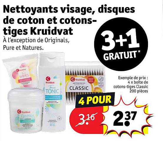 Nettoyants Visage, Disques De Coton Et Cotons-tiges Kruidvat