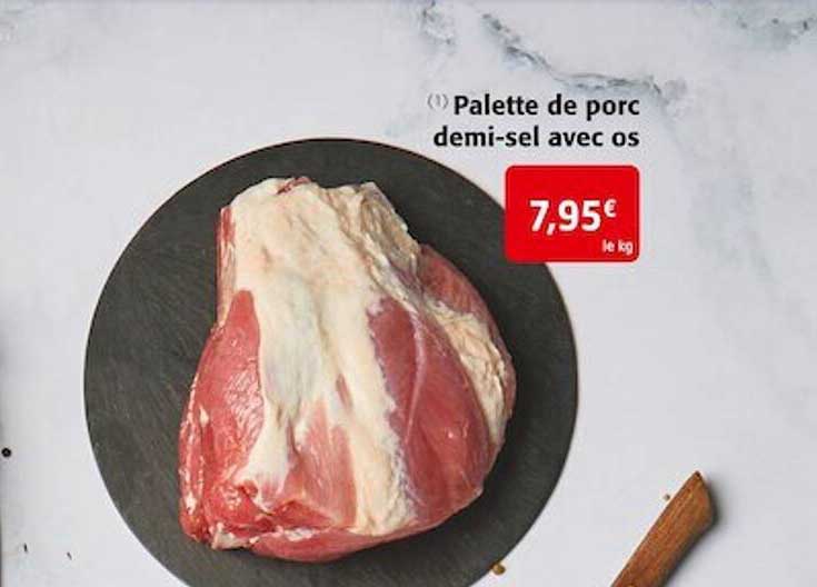Palette De Porc Semi-sel Avec Os