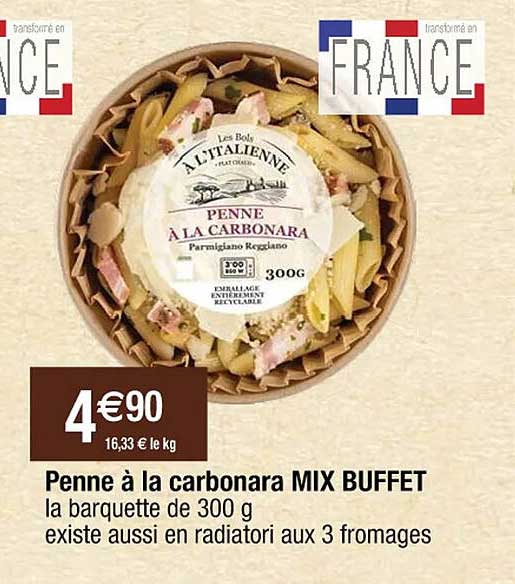 Penne à La Carbonara Mix Buffet