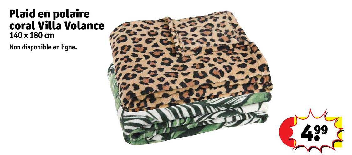 plaid en polaire coral villa volance
