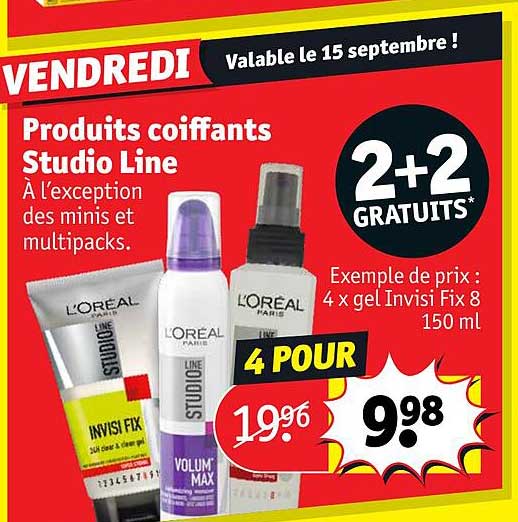 produits coiffants studio line