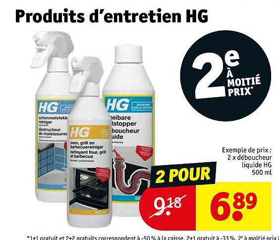 produits d'entretien hg