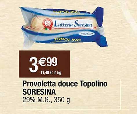 provoletta douce topolino soresina