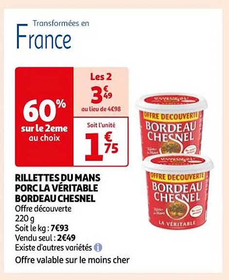 Rillettes Du Mans Porc La Véritable Bordeau Chesnel