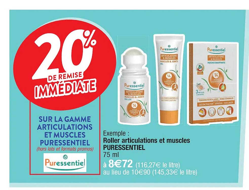 roller articulations et muscles puressentiel