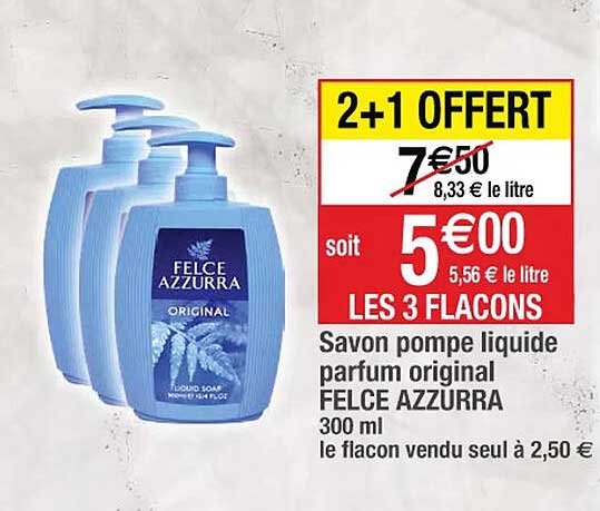 savon pompe liquide parfum original felce azzurra
