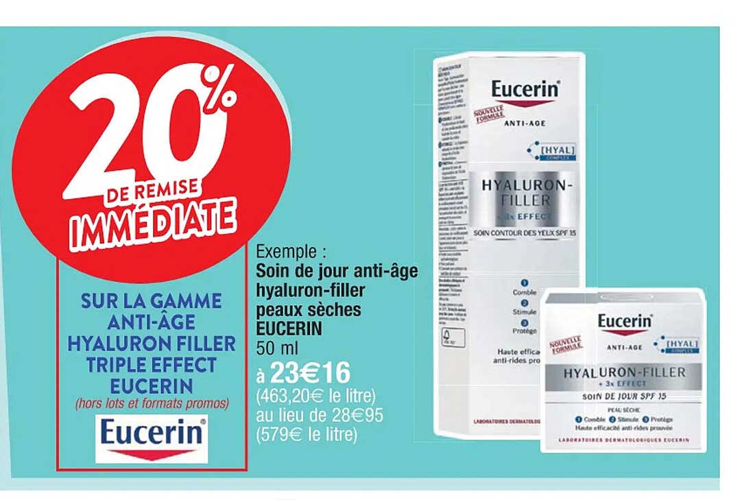 soin de jour anti-âge hyaluron-filler peaux sèches eucerin
