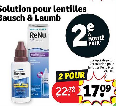 solution pour lentilles bausch & laumb