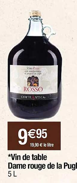 Vin De Table Dame Rouge De La Pug