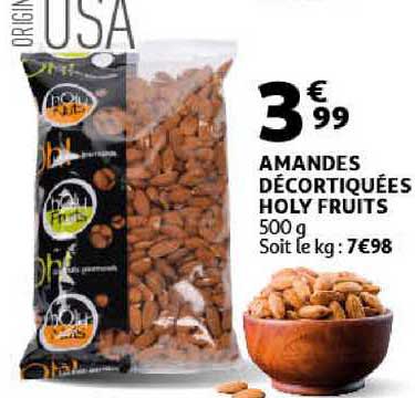 amandes décortiquées holy fruits