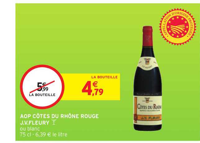 aop côtes du rhône rouge j.v. fleury