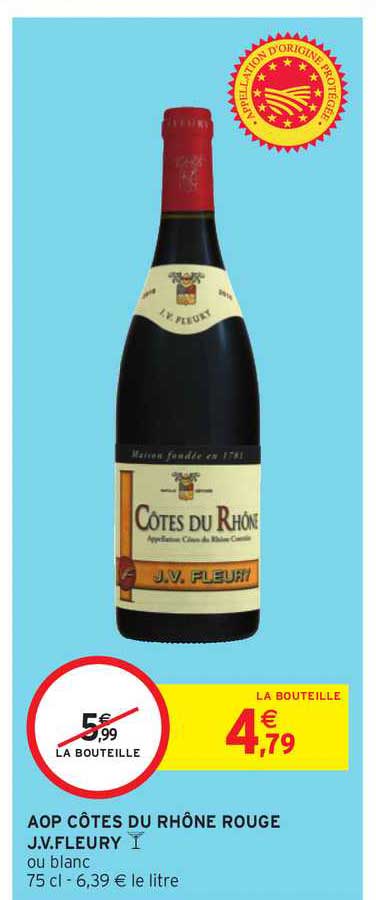 aop côtes du rhône rouge j.v. fleury