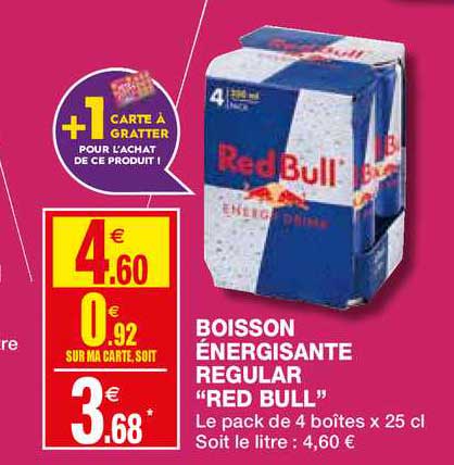 boisson énergisante regular red bull