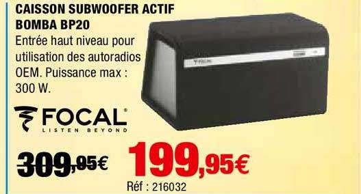 caisson subwoofer actif bomba bp20 focal
