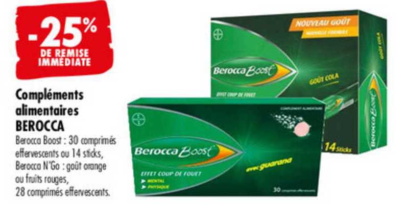 compléments alimentaires berocca -25% de remise immédiate