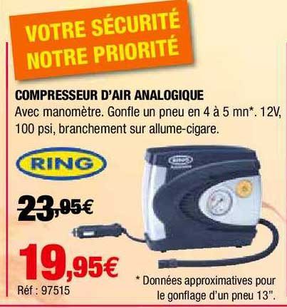 compresseur d'air analogique ring