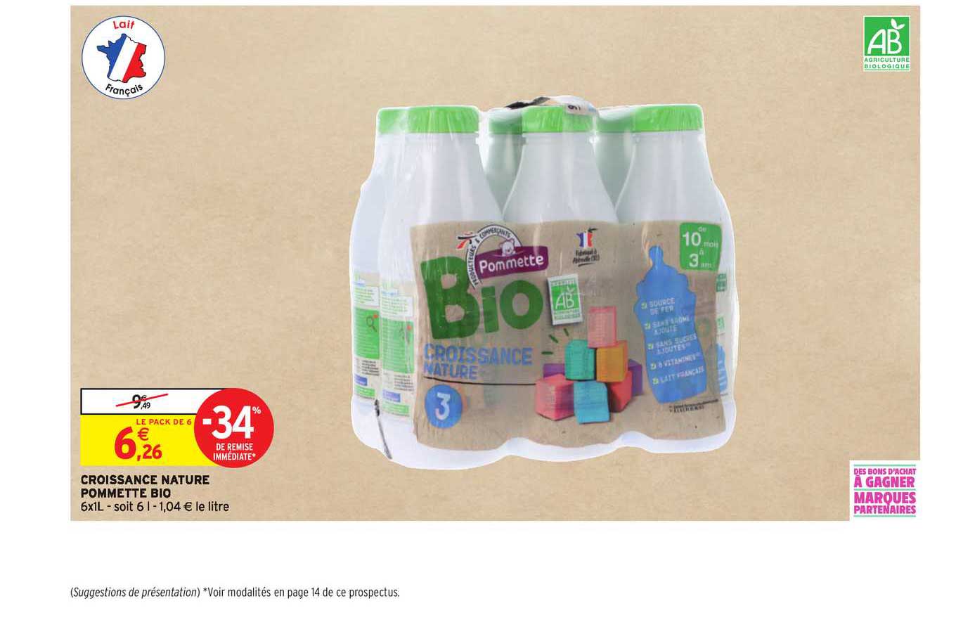 Croissance Nature Pommette Bio -34% Remise Immédiate