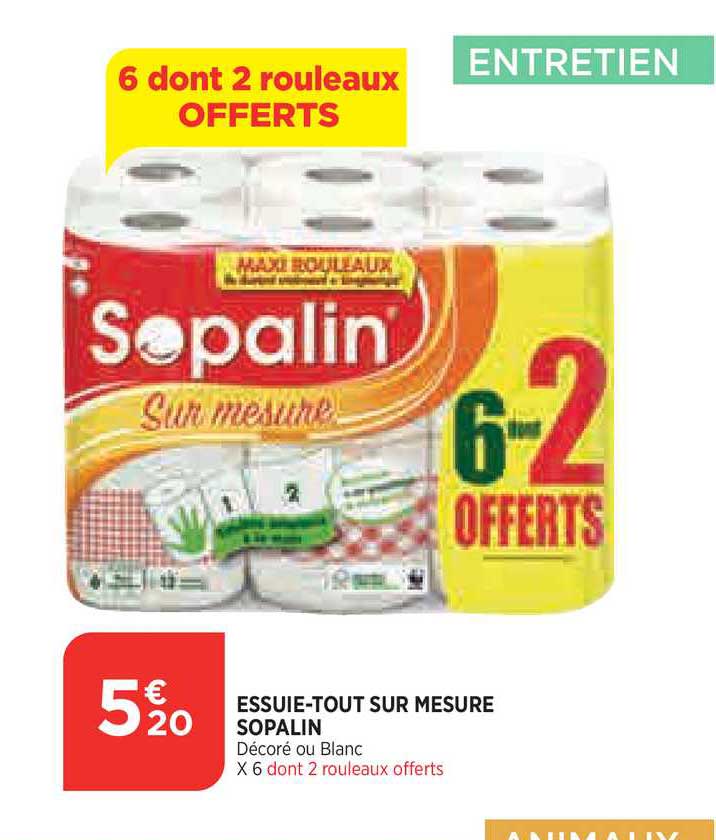 essuie tout sur mesure sopalin