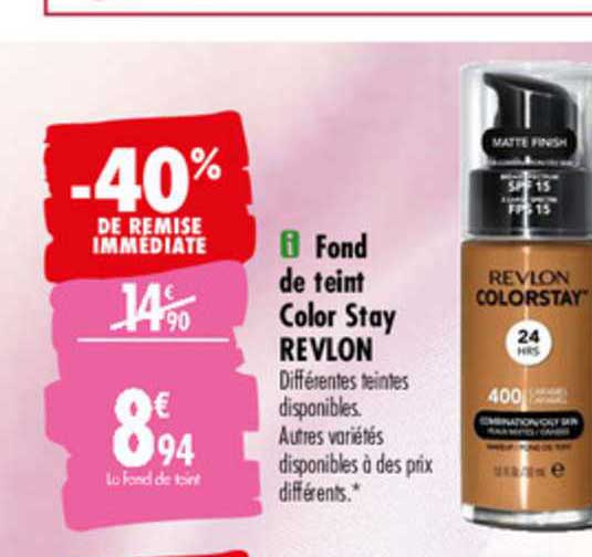 fond de teint color stay revlon -40% de remise immédiate