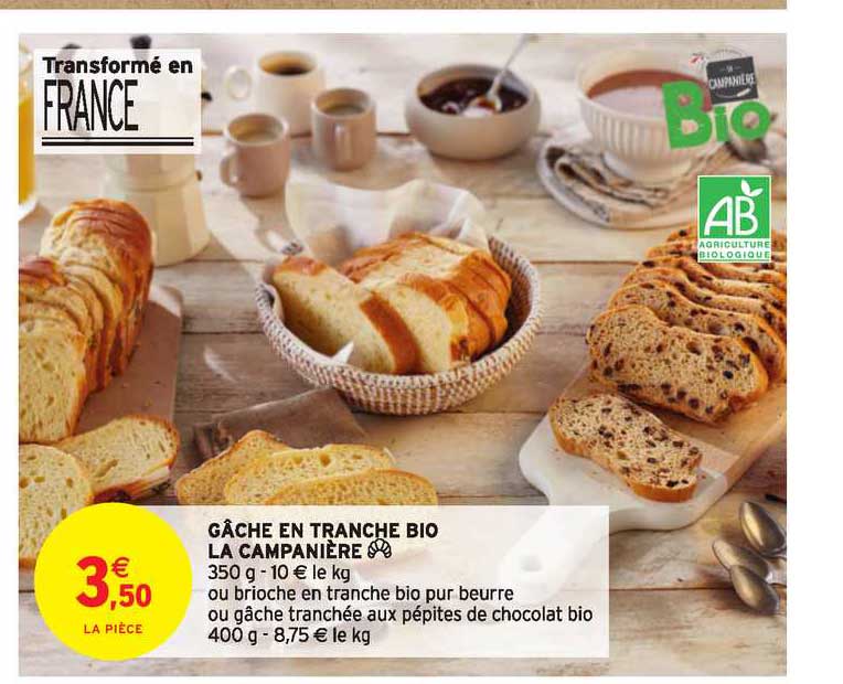 gâche en tranche bio la campanière