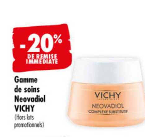 gamme de soins neovadiol vichy -20% de remise immédiate
