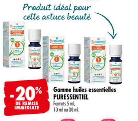 gamme huiles essentielles puressentiel -20% de remise immédiate