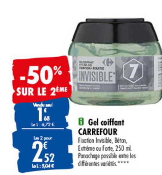 Gel Coiffant Carrefour -50% Sur Le 2ème