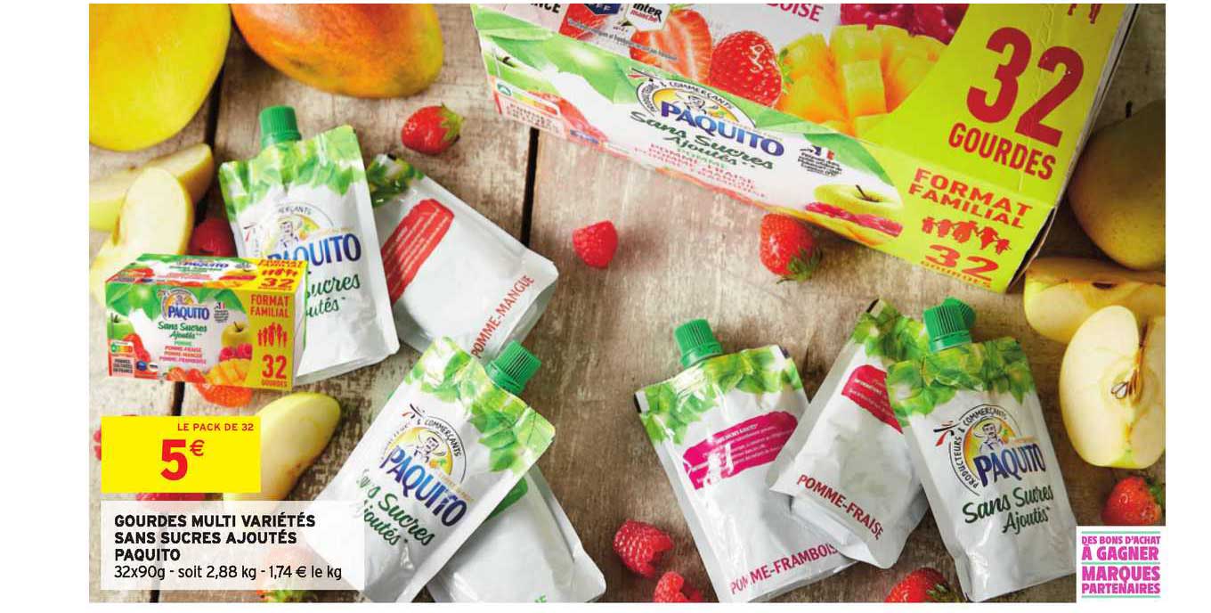 Gourdes Multi Variété Sans Sucres Ajoutés Paquito