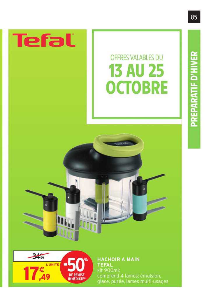 Hachoir à Main Tefal -50% De Remise Immédiate