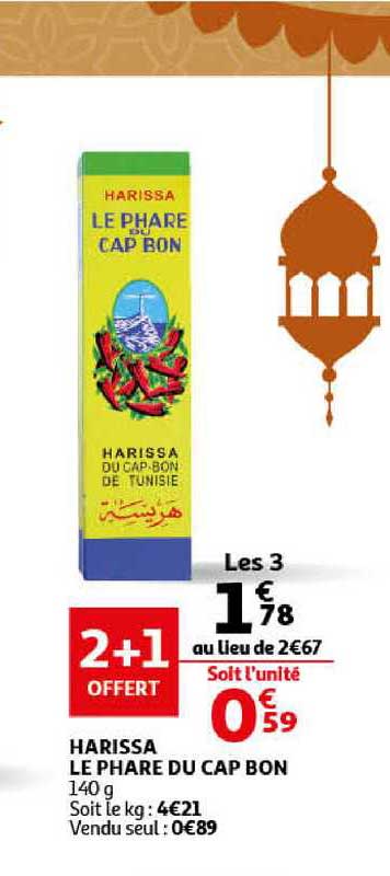 harissa le phare du cap bon 2+1 offert