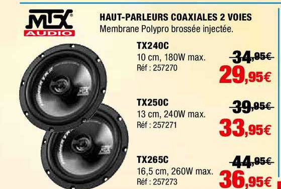 Haut Parleur Coaxiales 2 Voies Mtx Audio