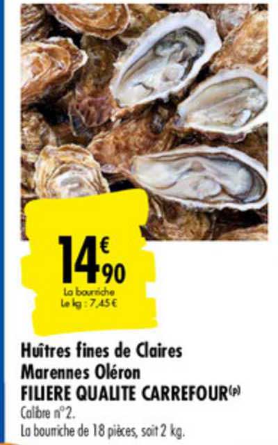 huîtres fines de claires marennes oléron filière qualité carrefour