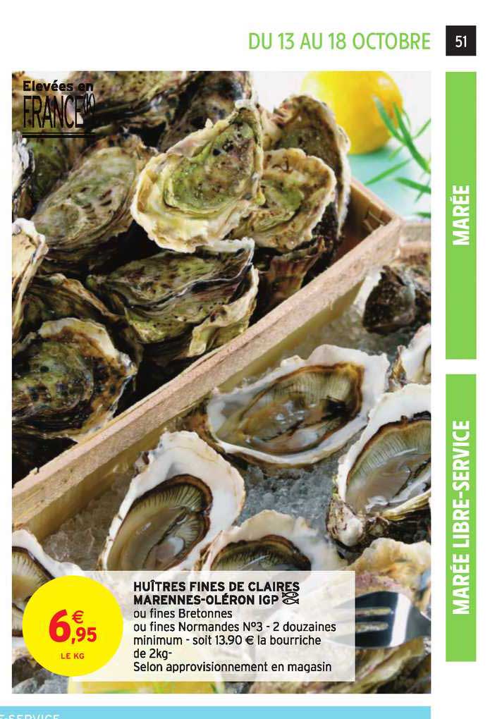 huîtres fines de claires marennes oléron igp
