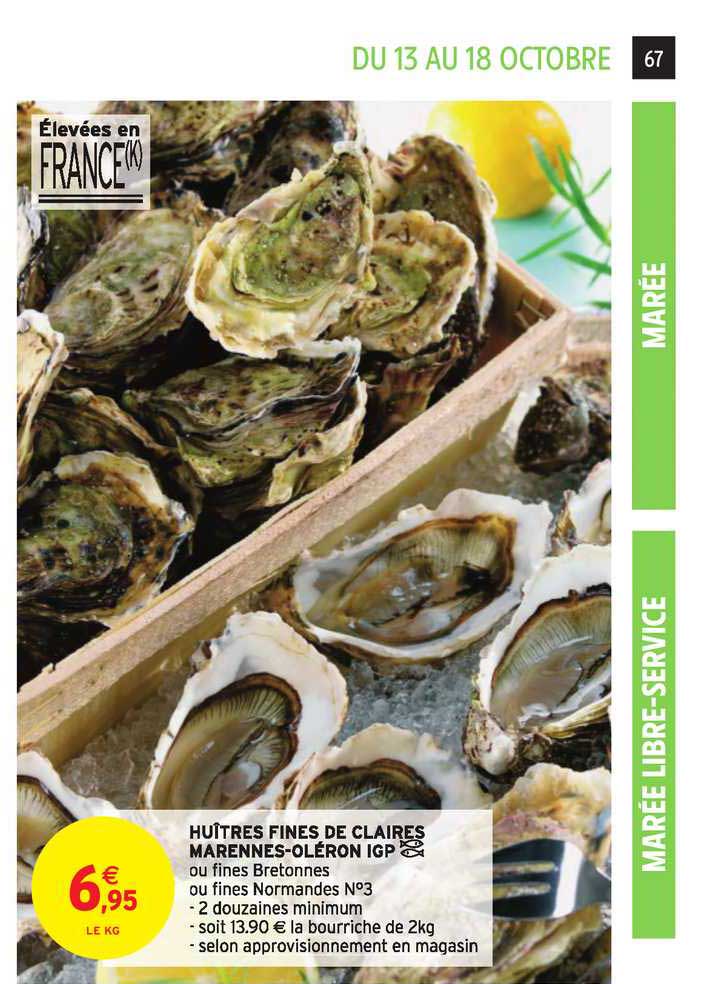 huîtres fines de claires marennes oléron igp
