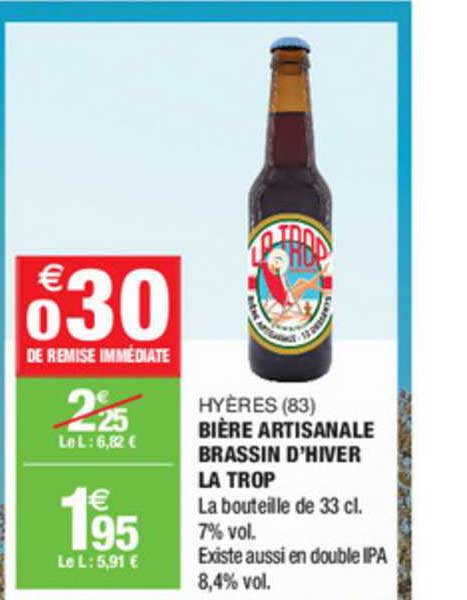 hyères (83) bière artisanale brassin d'hiver la trop
