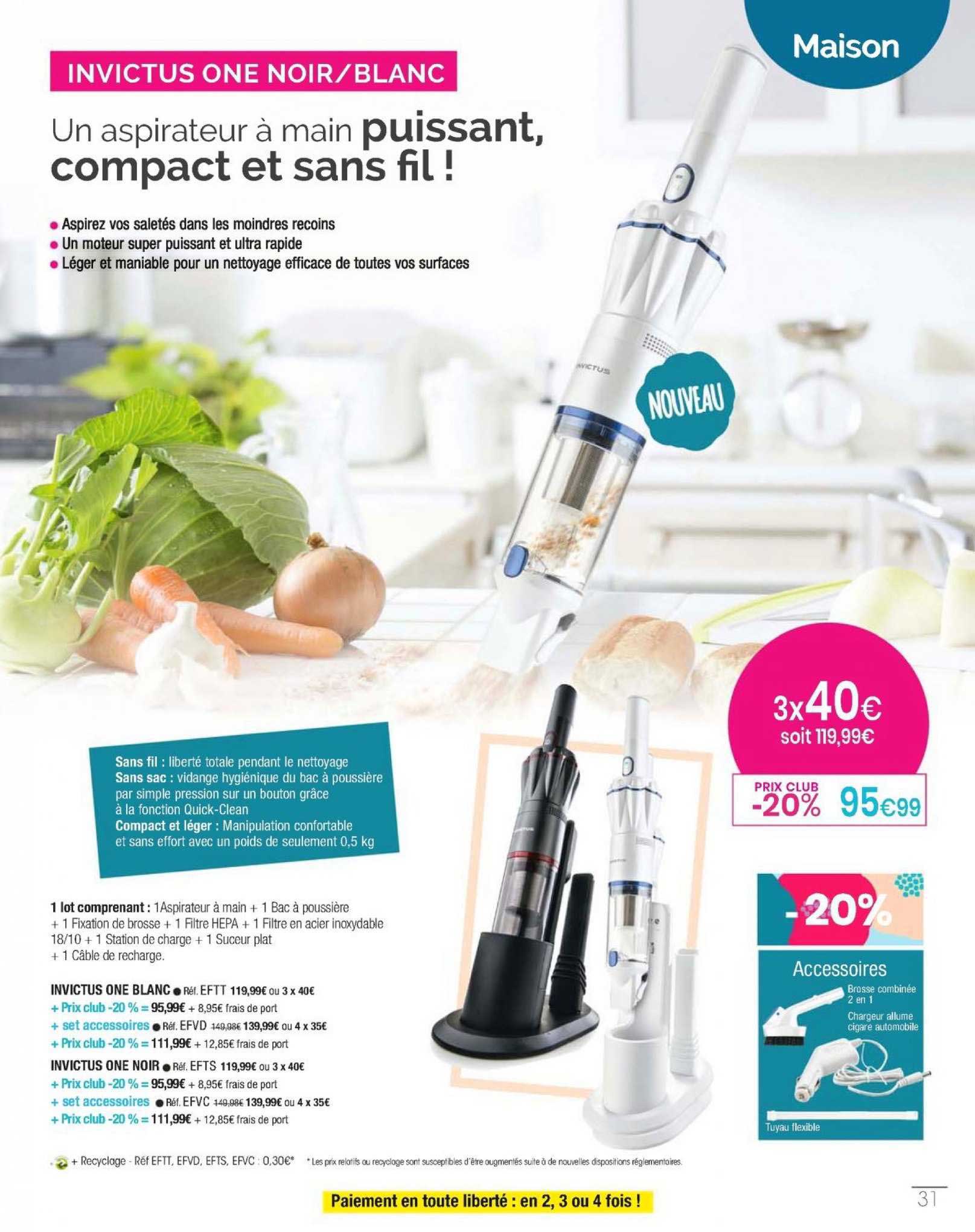 invictus one noir blanc