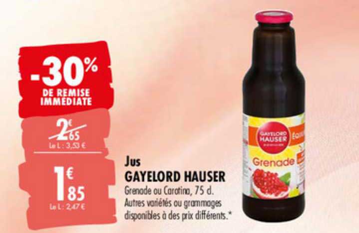 jus gayelord hauser -30% de remise immédiate