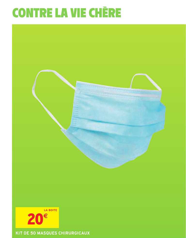kit de 50 masques chirurgicaux