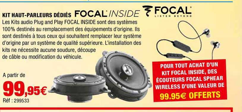 kit haut parleurs dédiés focal inside