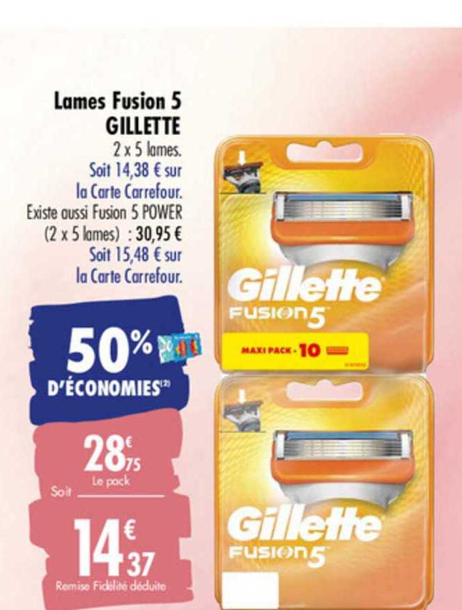 Lames Fusion 5 Gillette